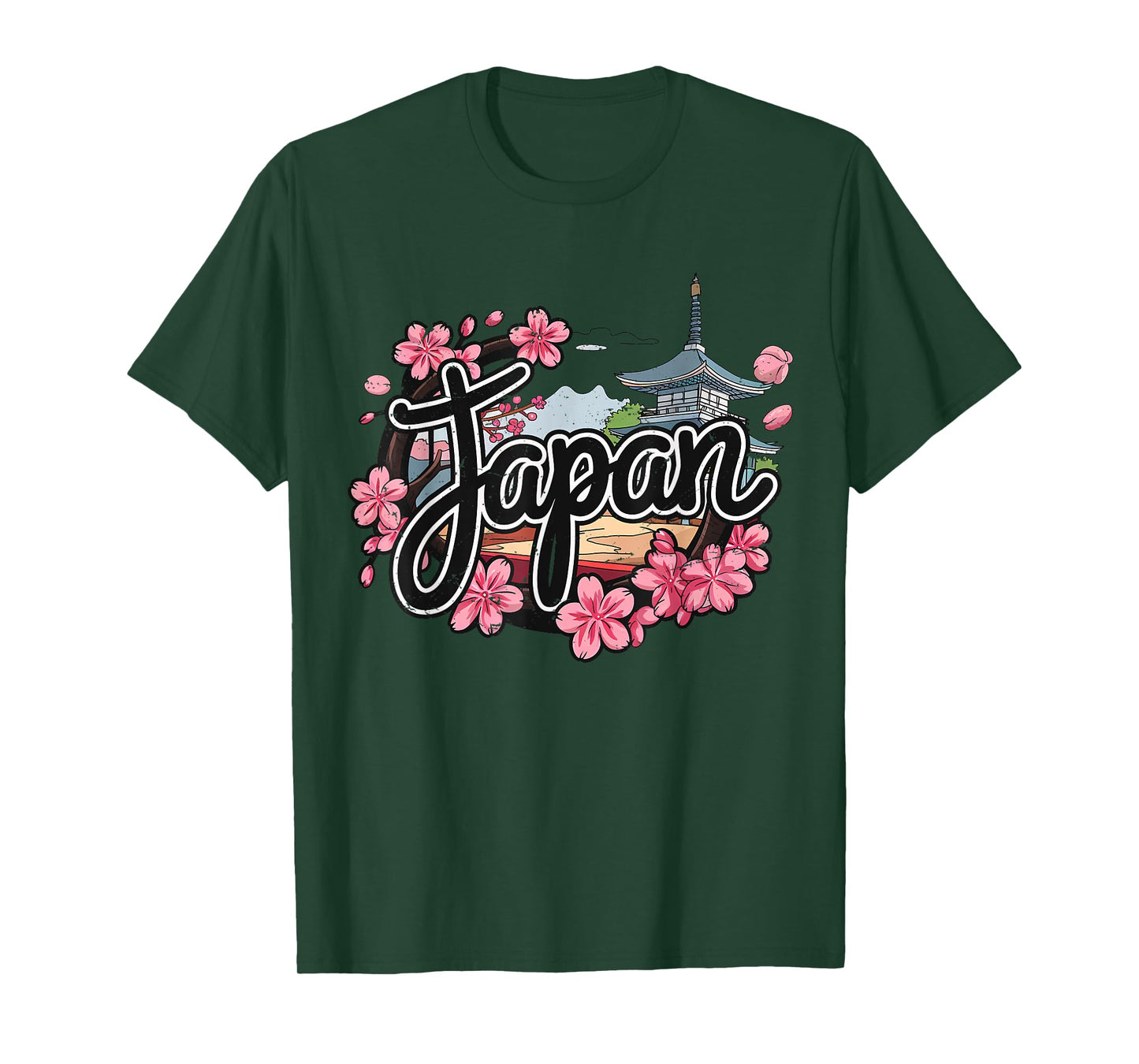 Japan Sakura Travel Cherry Blossom Japanese Temple T-Shirt