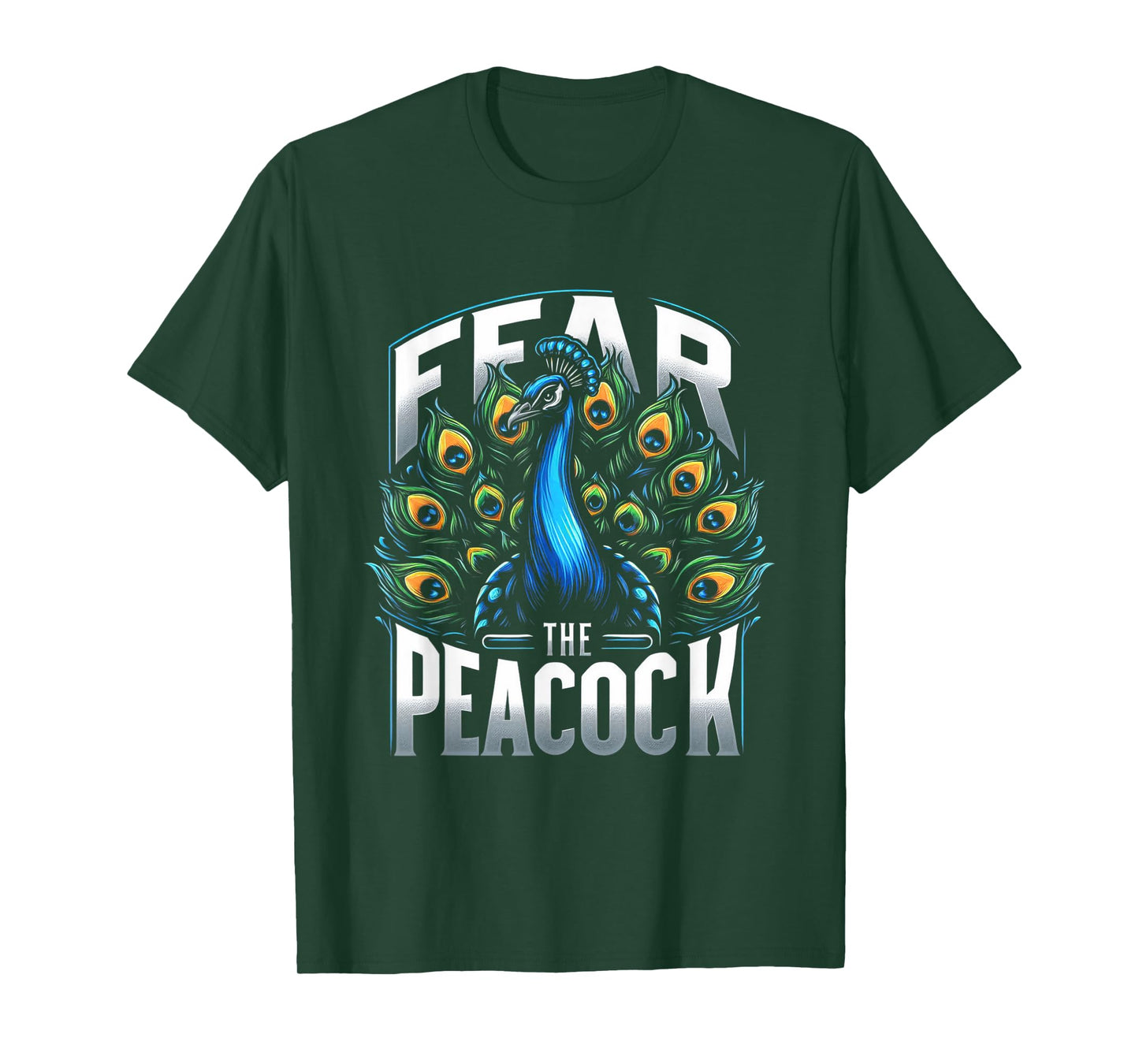 Fear The Peacock Zookeeper Ornithologist Funny Bird Lover T-Shirt