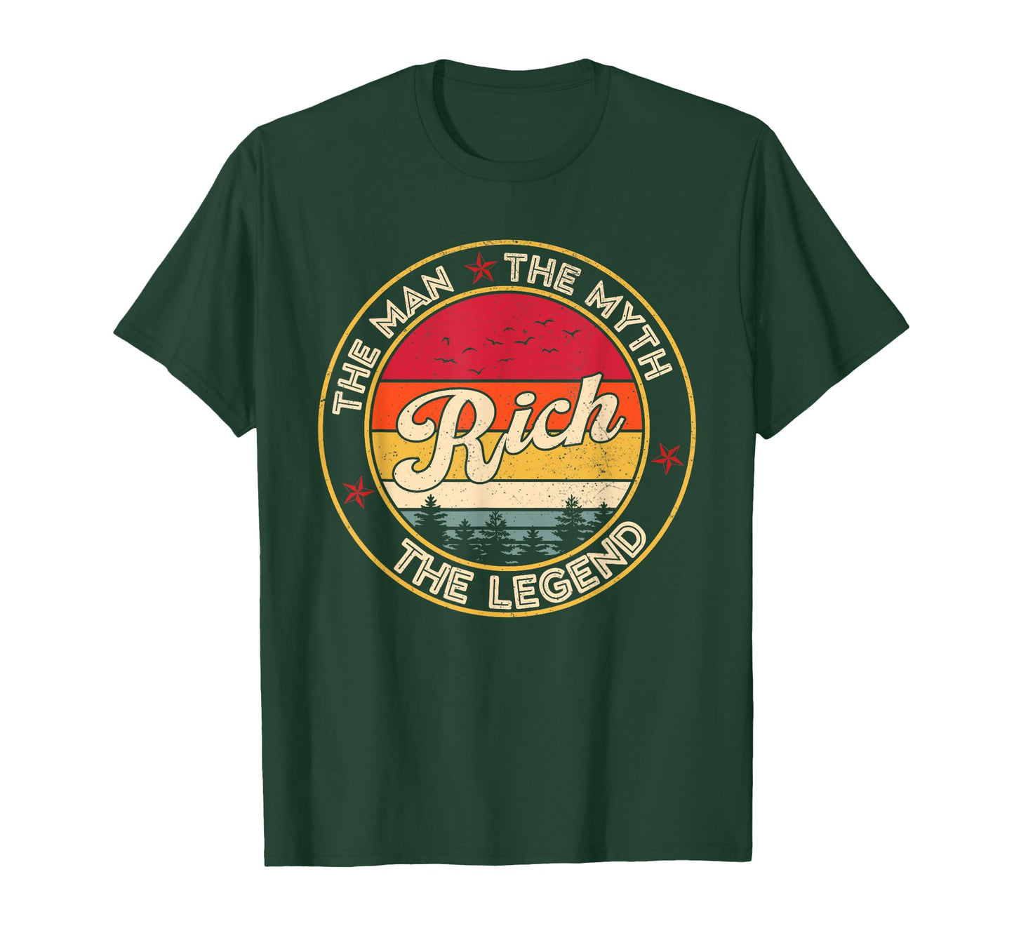 Rich The Man The Myth The Legend Personalized Name T-Shirt