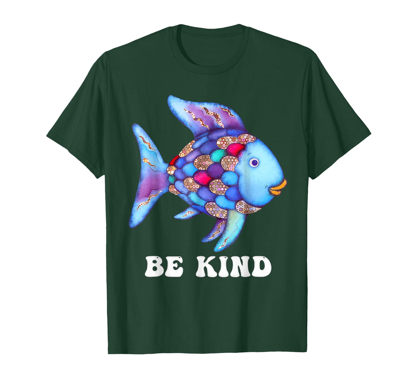 Be Kind Rainbow Fish Teacher Life Teaching Back To School T-Shirt