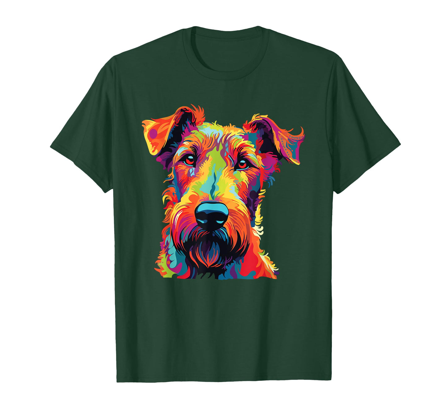 Watercolor Colorful Irish Terrier Dog Men Women Kids T-Shirt