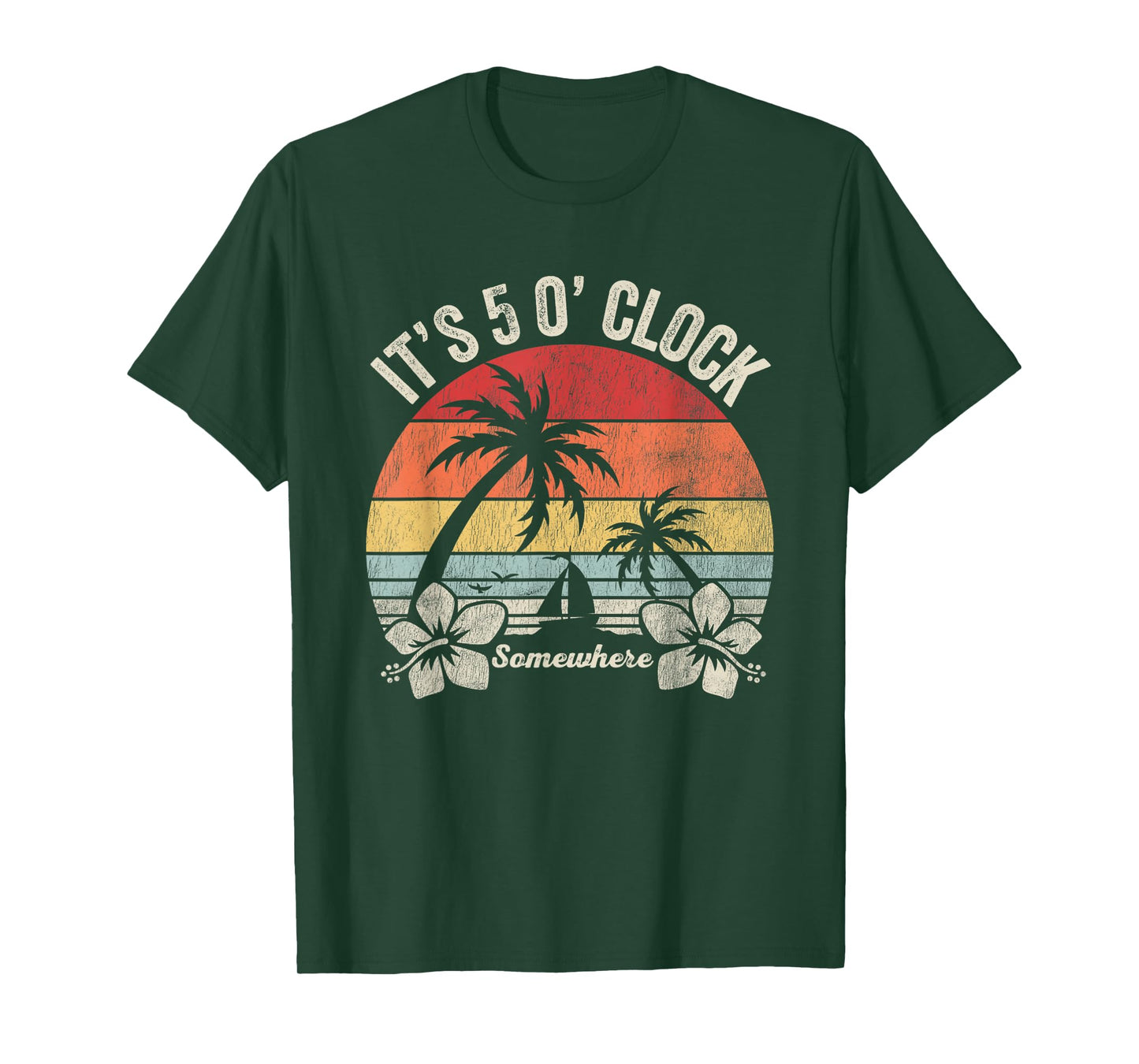 It's 5 O'Clock Somewhere Sunset Paradise T-Shirt