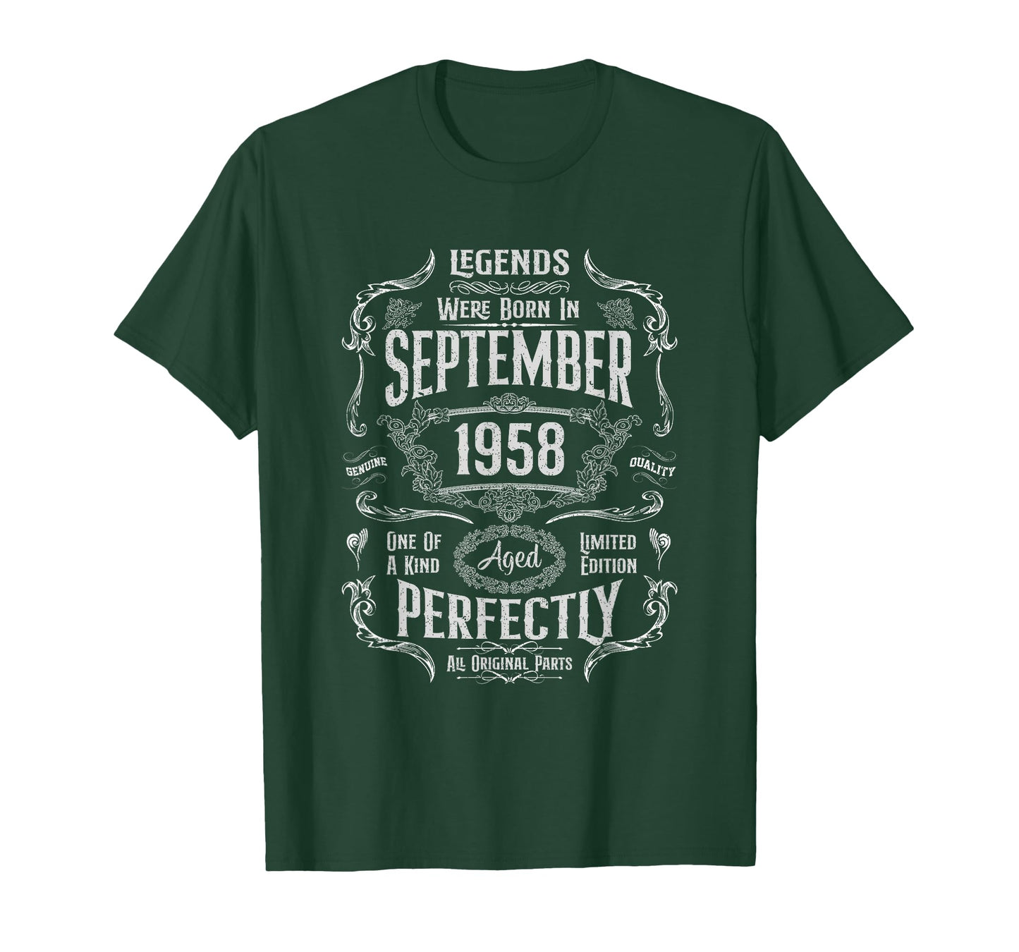 Vintage 67th Birthday Legends Were Born In September 1958 T-Shirt