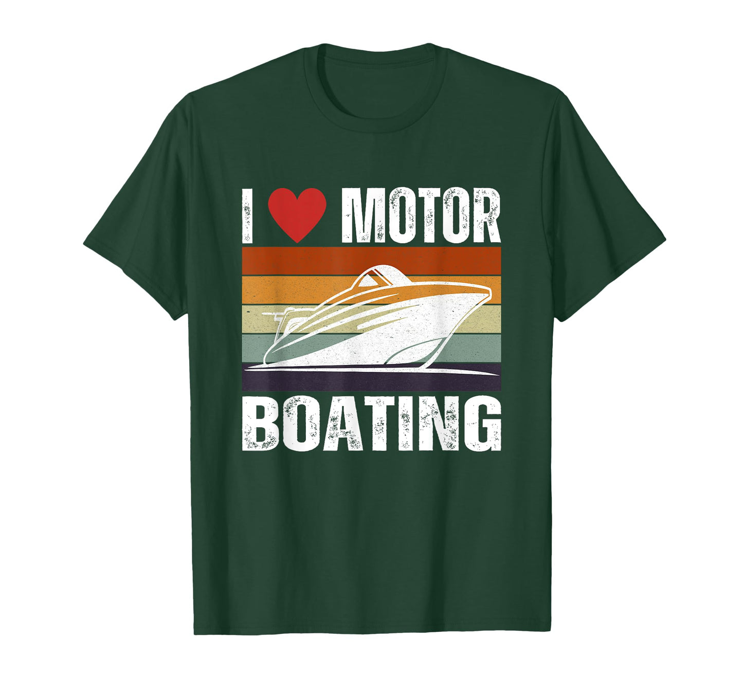 Mens Funny Boater Life Speed Boat Captain I Love Motor Boating T-Shirt