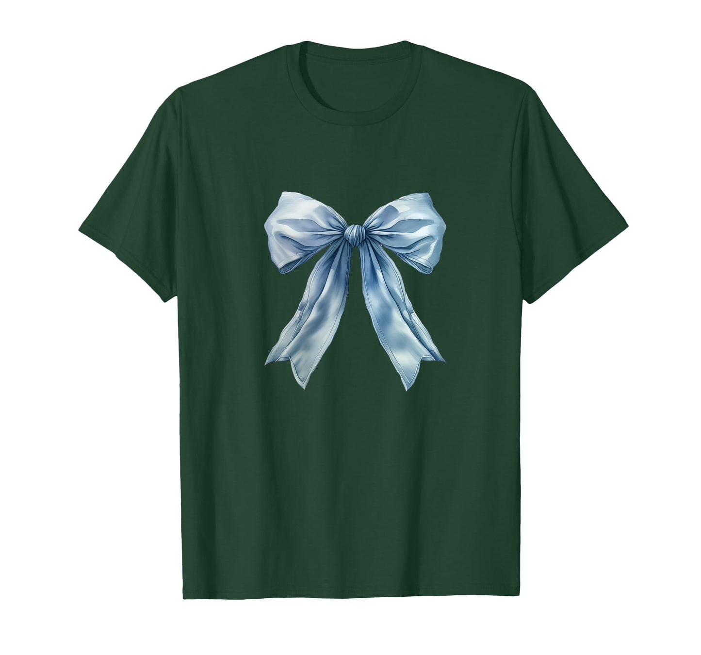 Baby Blue Bow Cute Coquette y2k Clean Girl Aesthetic Women T-Shirt