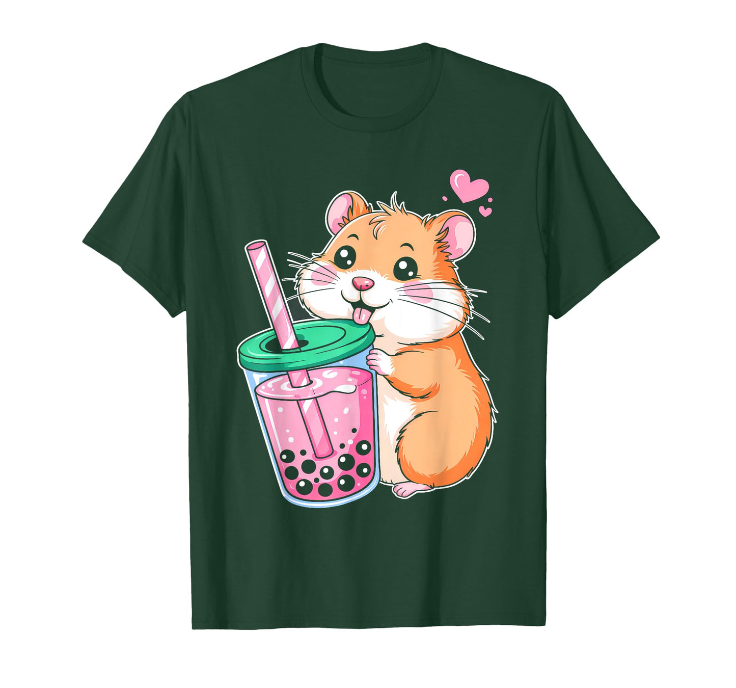 Drink Boba Cute hamster Lover Girls Kids Women hamster T-Shirt