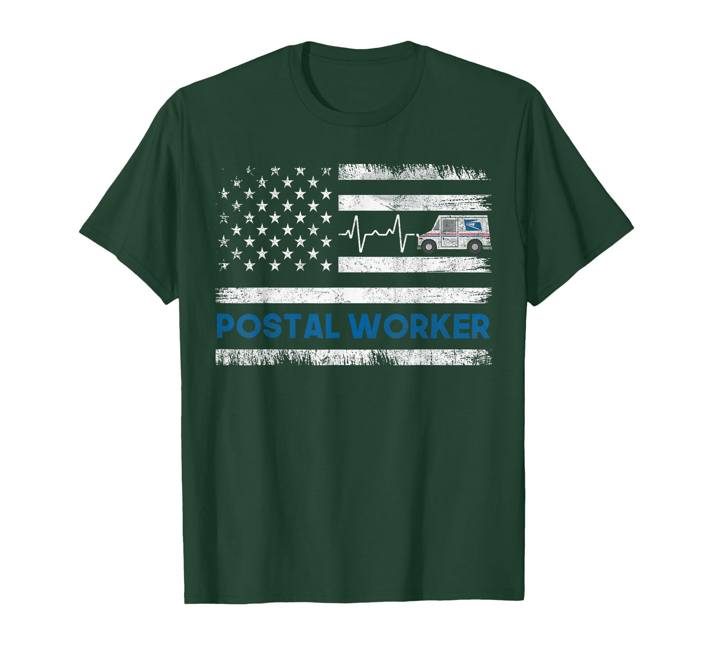 Vintage Postal Worker American Flag US Postal Service T-Shirt