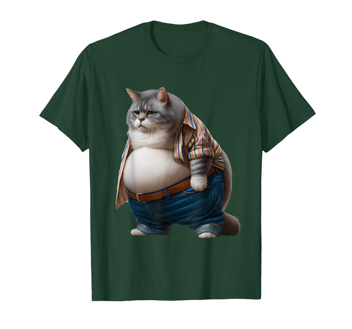 Funny Fat Cat Graphic Fat Kitten Design Chubby Cat Lover T-Shirt