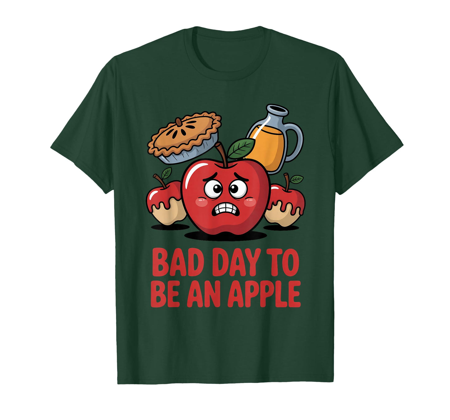 Bad Day to Be an Apple Pun Funny Thanksgiving Fall Season T-Shirt