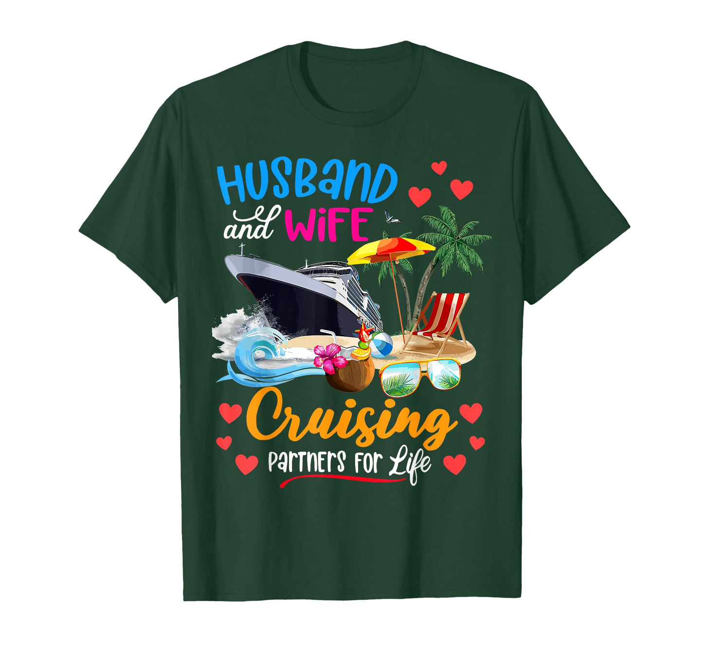 Husband And Wife Cruising Partners For Life T-Shirt