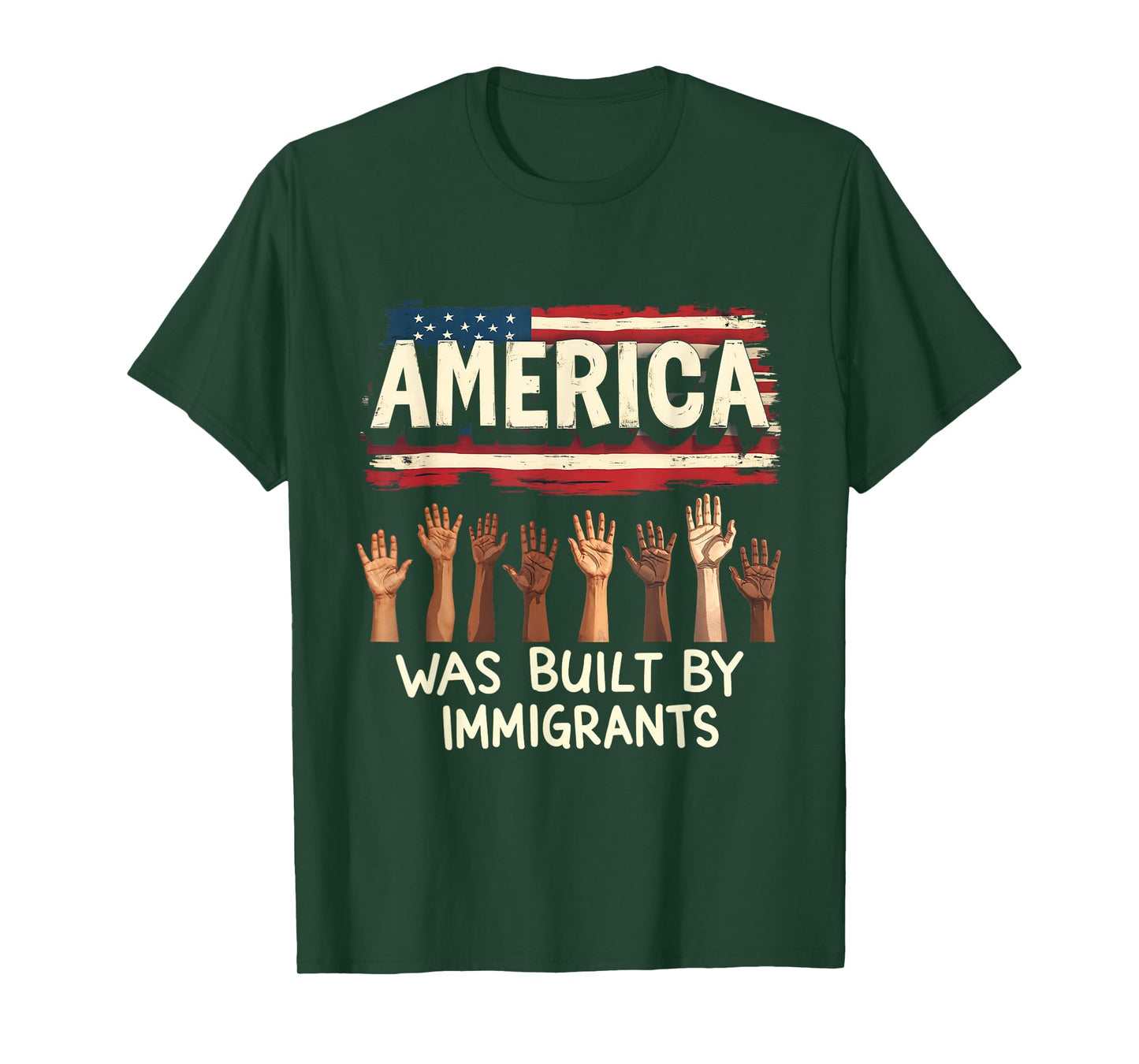 America was Built by Immigrants Diversity Immigration Rights T-Shirt