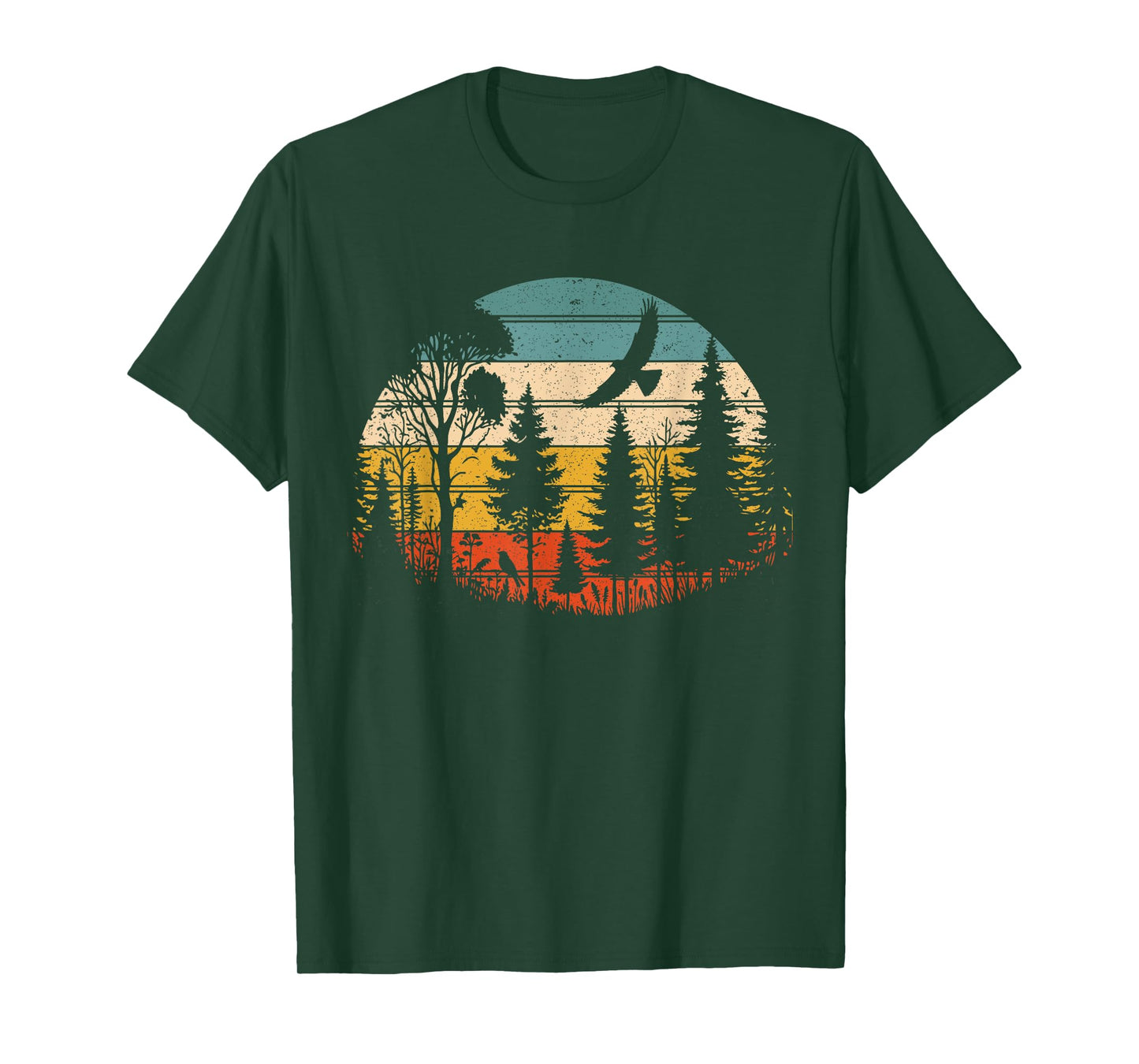 Trees Wildlife Nature Retro Vintage Forest Funny T-Shirt