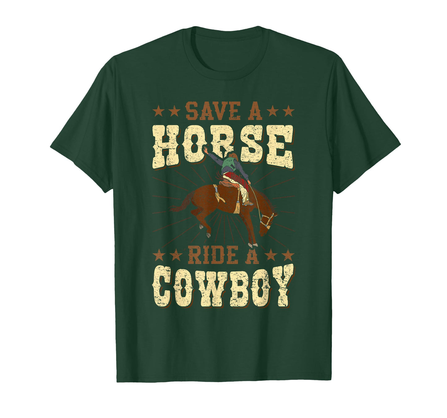 Save A Horse - Ride A Cowboy Rodeo Cowboy T-Shirt