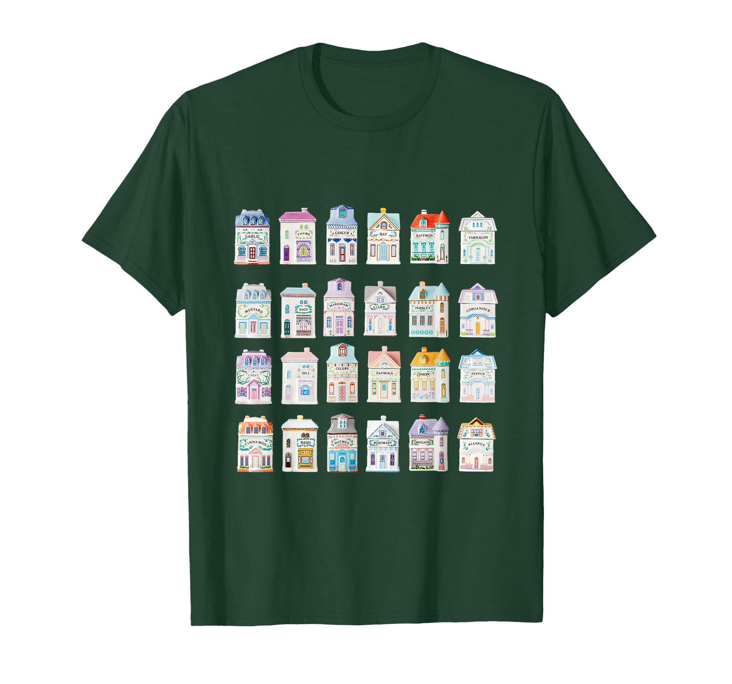 Spice Village, Spice Jar Collection Houses T-Shirt