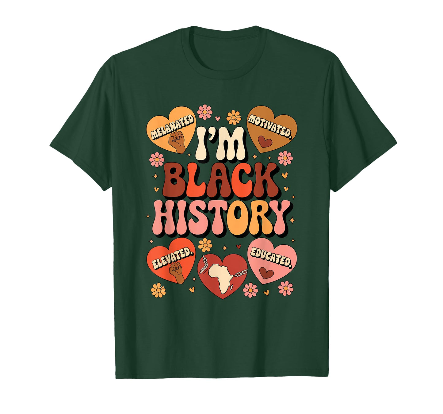 I'M BLACK History Pride Black History Afro Motivation T-Shirt