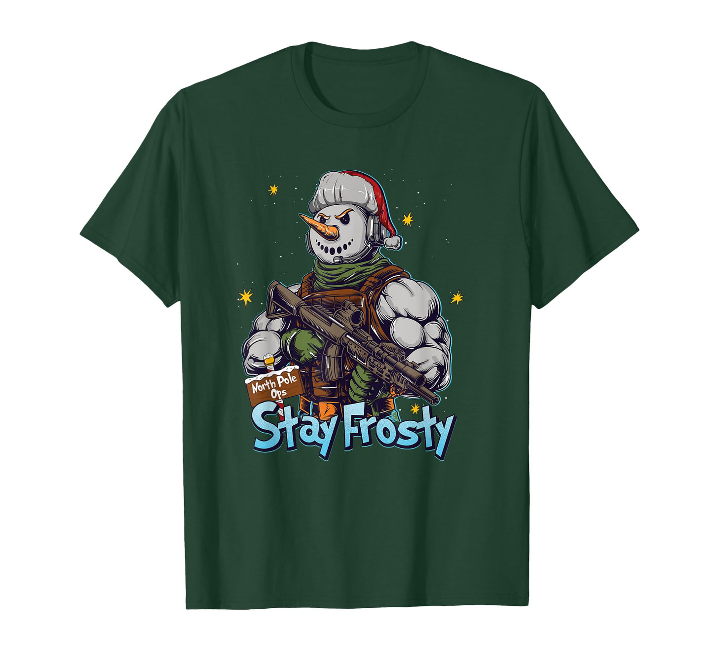 Funny Stay Frosty Soldier Saying I'm Ready Military Veteran T-Shirt