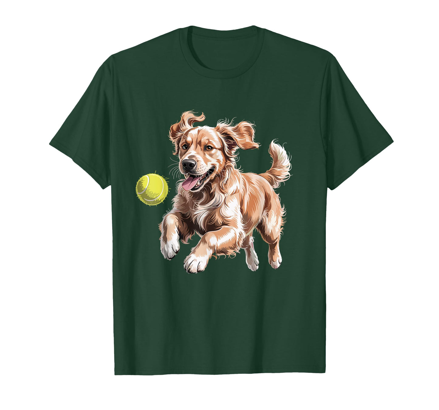 Golden Retriever Chasing A Ball Puppy Golden Retriever Owner T-Shirt