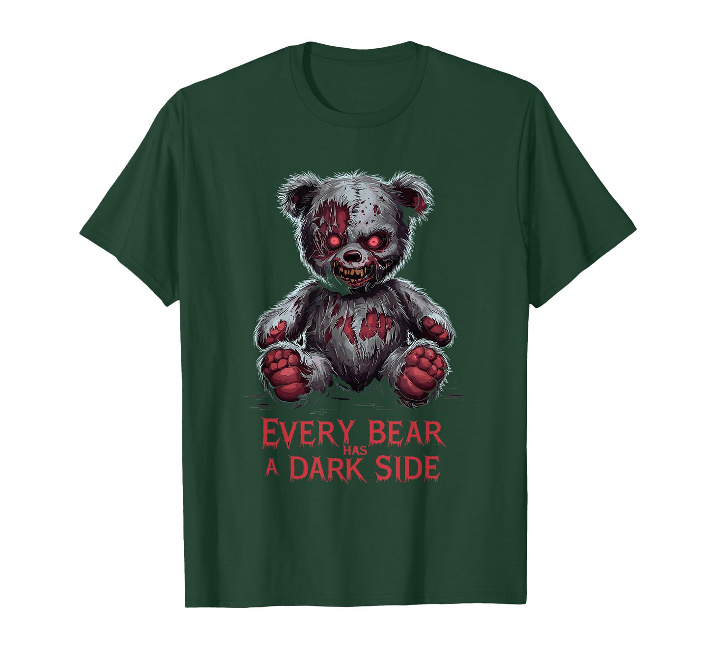 Terrifying Teddy Spooky Plush Horror Teddy Bear Scary T-Shirt
