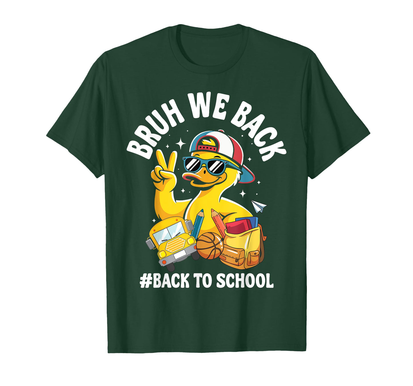 Bruh We Back Retro Back To School Teachers Kids Boys Girls T-Shirt