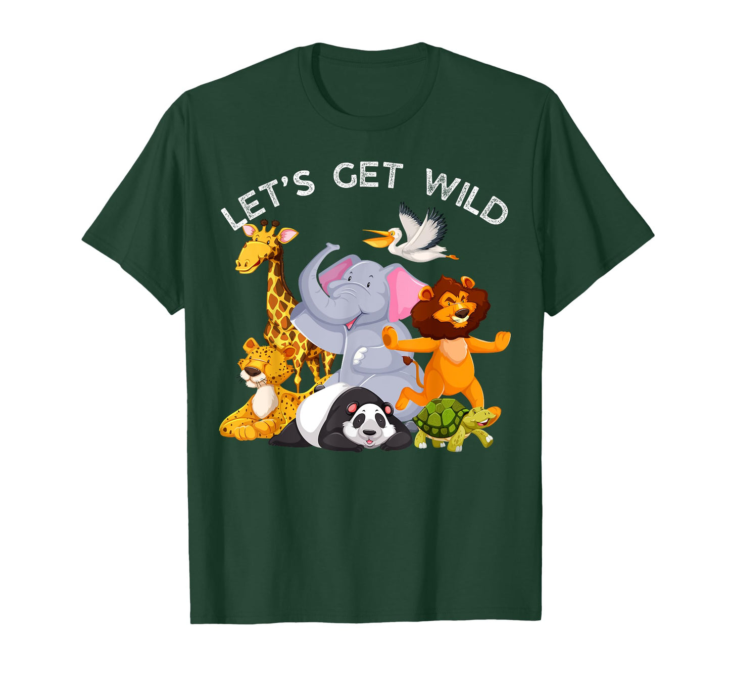 Zoo Animals Wildlife Birthday Party Let's Get Wild Safari T-Shirt