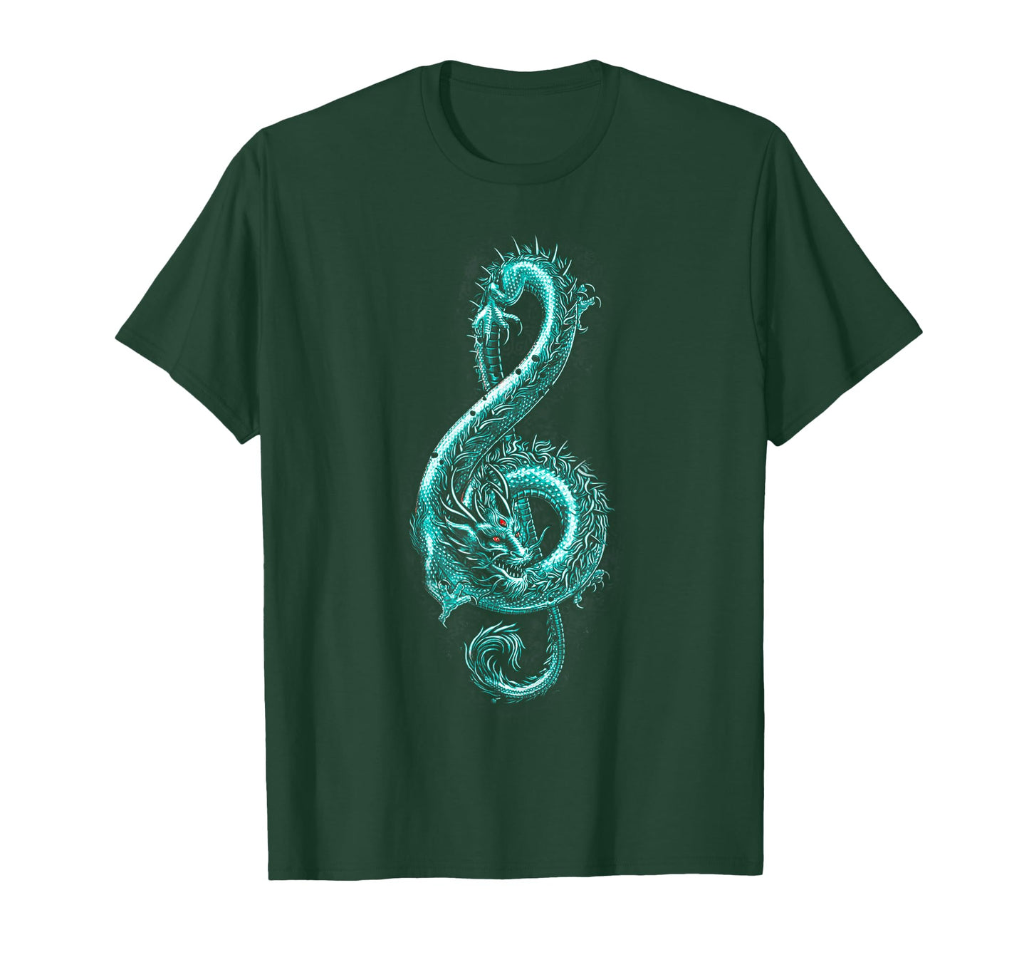 Musician Musical Instrument Music Notes Treble Clef Dragon T-Shirt