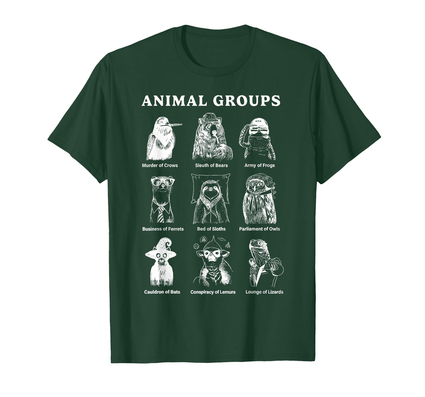 Animal Groups Educational Wildlife Animals Of The World T-Shirt