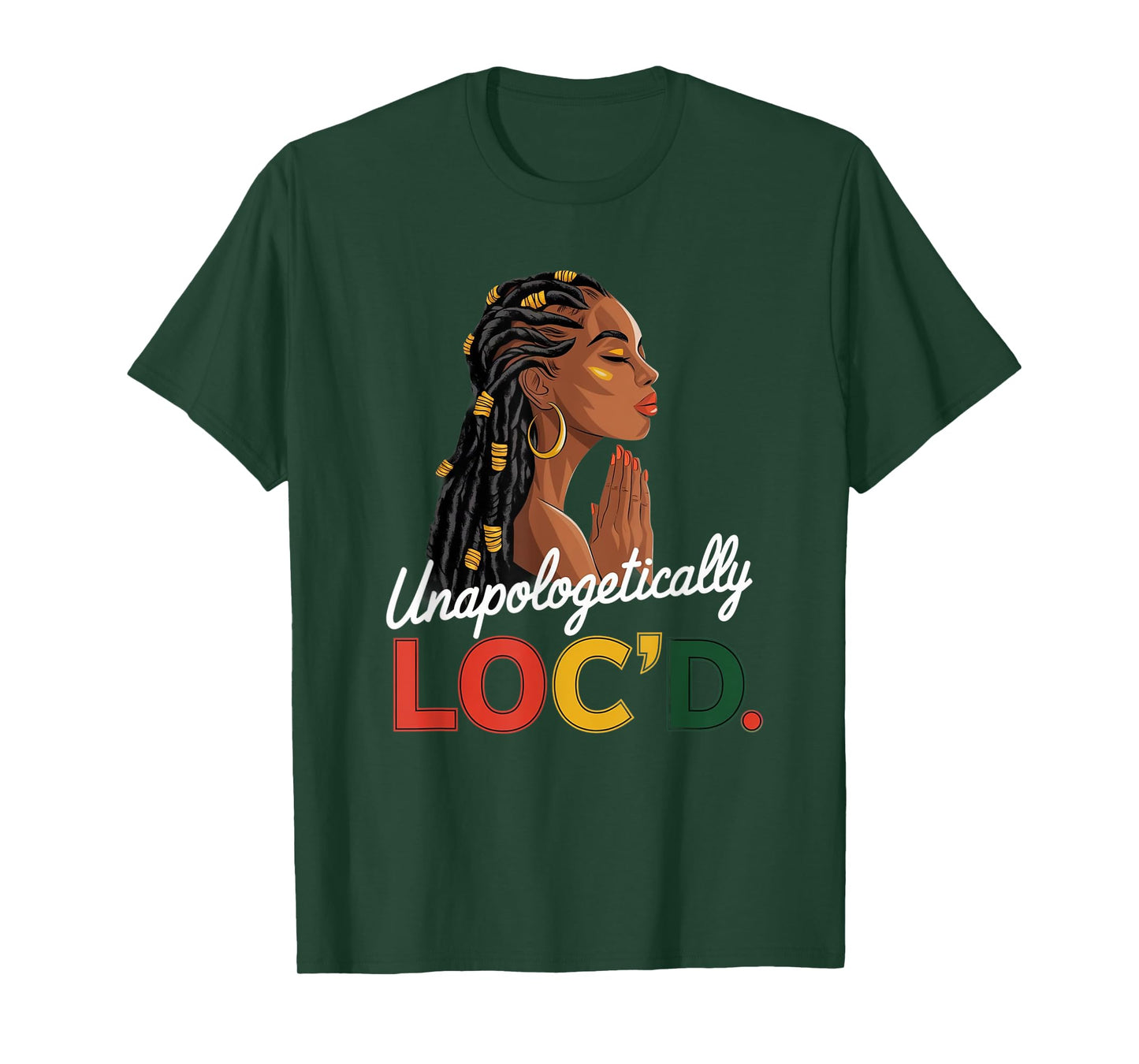 Unapologetically LOC'D Woman Black History Month Afro T-Shirt