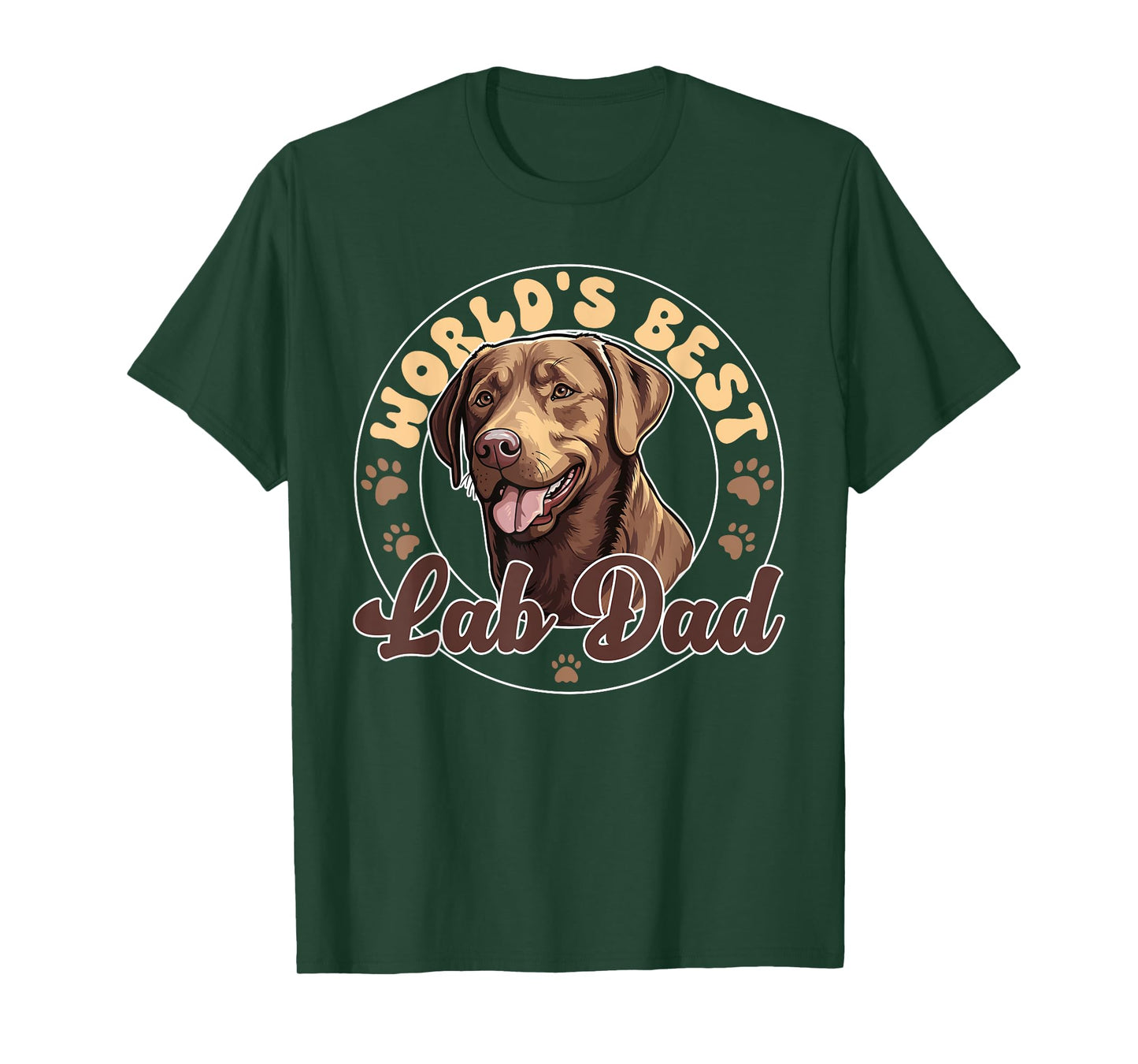 Chocolate Labrador Retirever Dog World's Best Lab Dad T-Shirt