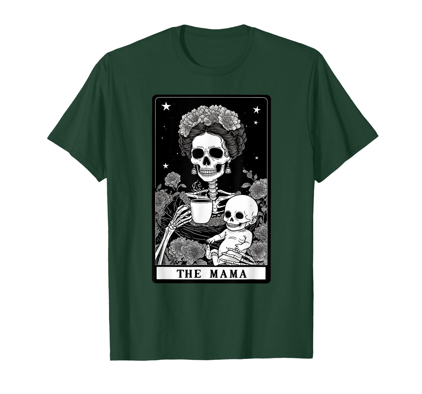 The Mama Gothic Tarot Motherhood Mom Skeleton Mother's Day T-Shirt