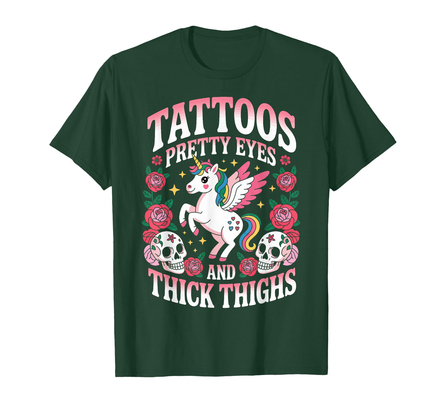 Tattoos Pretty Eyes And Thick Thighs T-Shirt