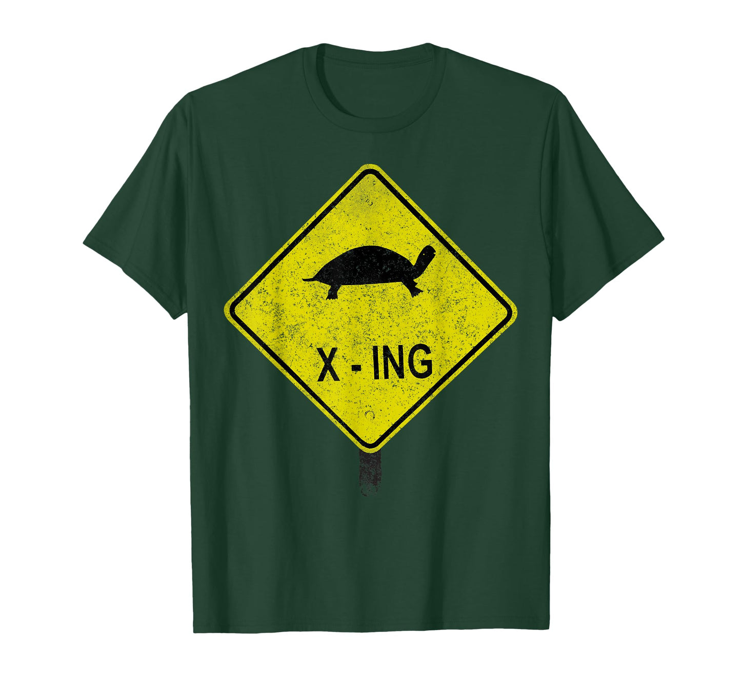 Turtle Crossing X-ing Sign Beach Sea Shore Marine Wildlife T-Shirt