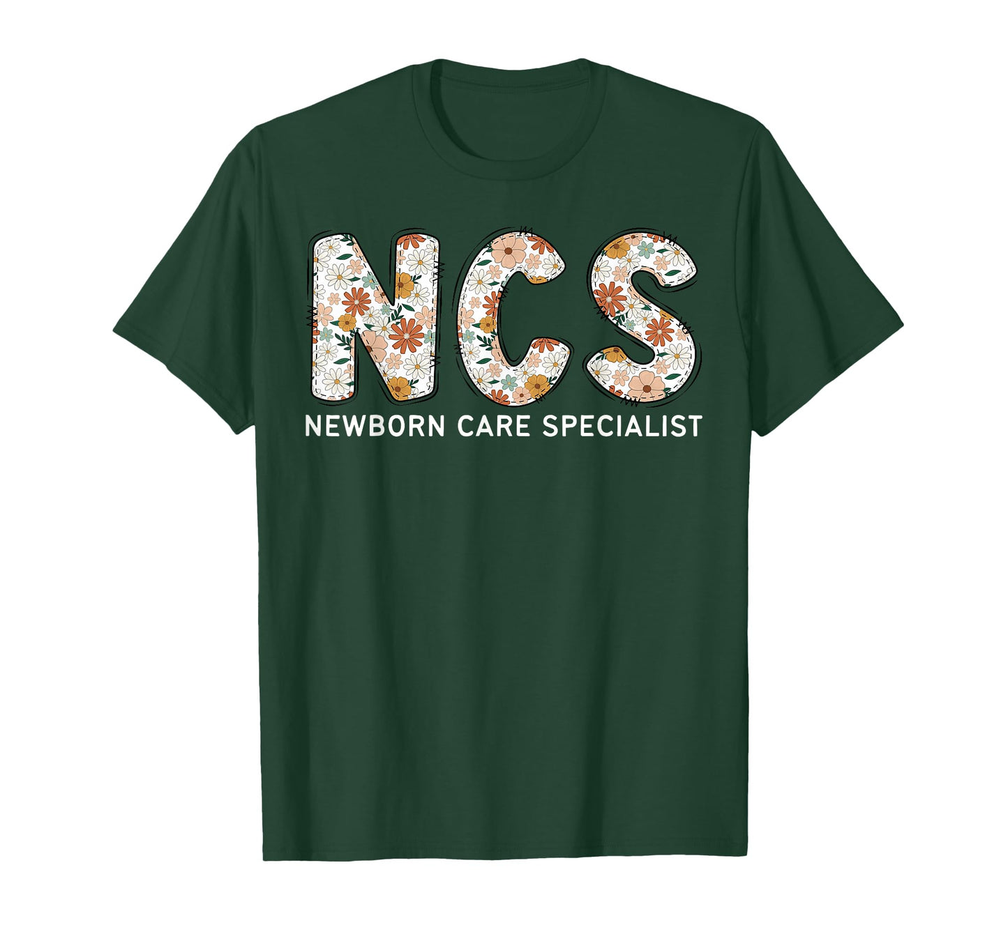 NCS Newborn Care Specialist Boho Floral Mother Baby Nurse T-Shirt