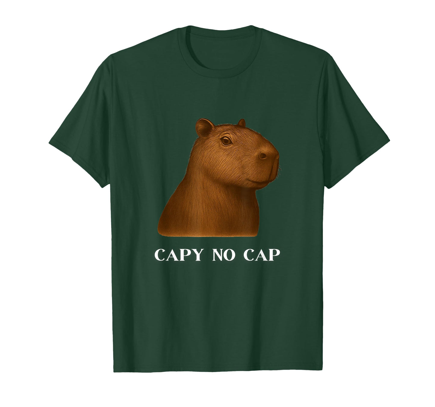 Funny Capybara No Cap Capy for Real T-Shirt