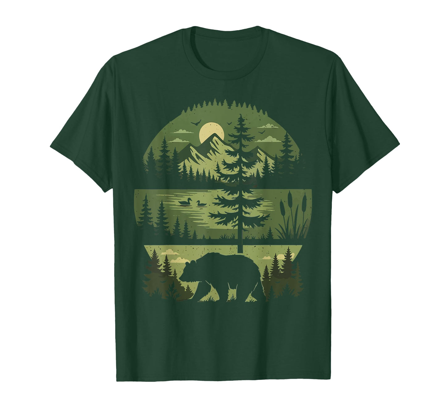 Forest Retro Nature Wildlife Outdoor T-Shirt