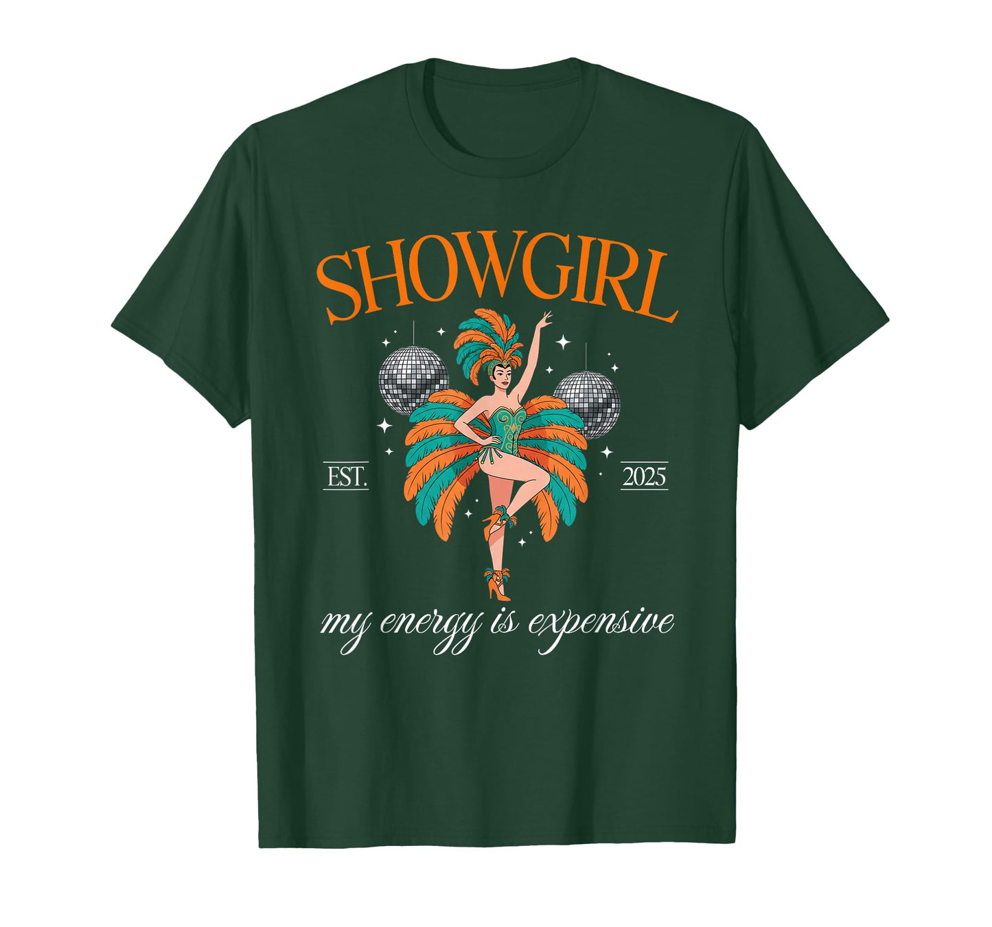 Showgirl Era Graphic Disco Ball My Energy is Expensive Women T-Shirt