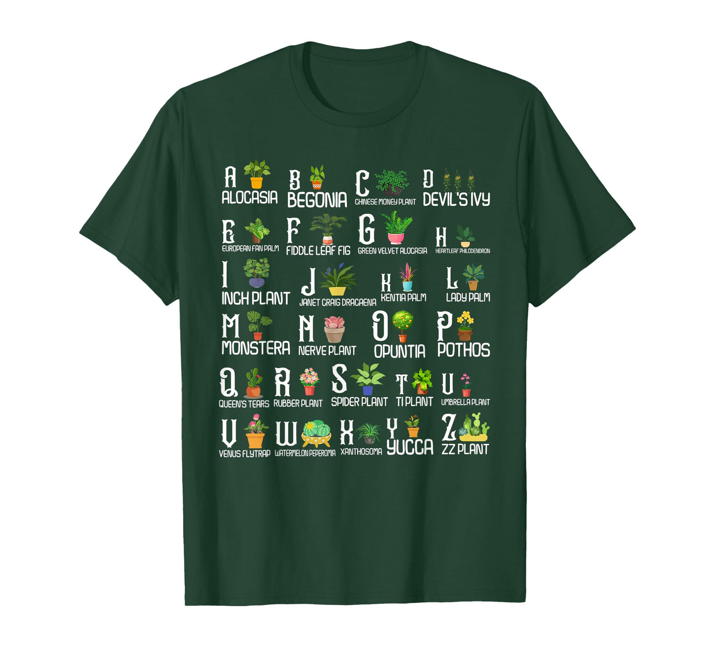 Plant Alphabet ABC Back To School Teacher Educational T-Shirt