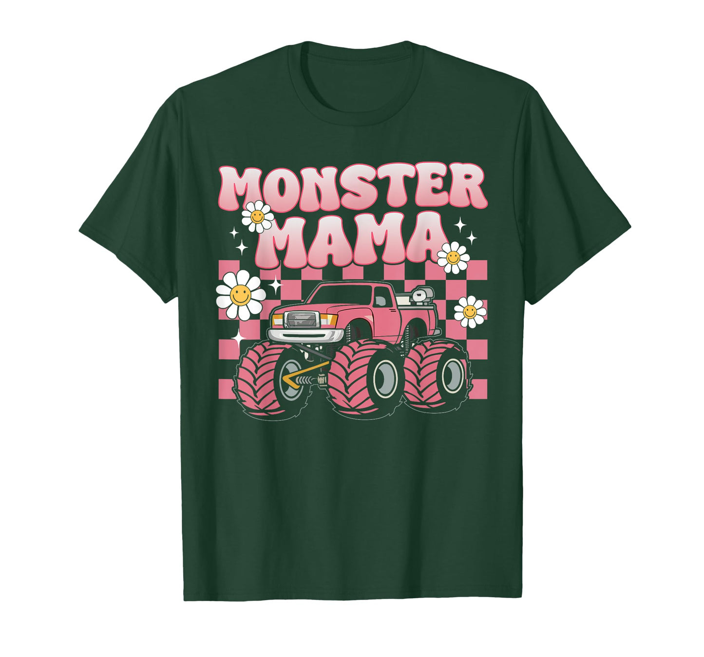 Groovy Monster Truck Mama Mom Monster Truck Are My Jam Truck T-Shirt