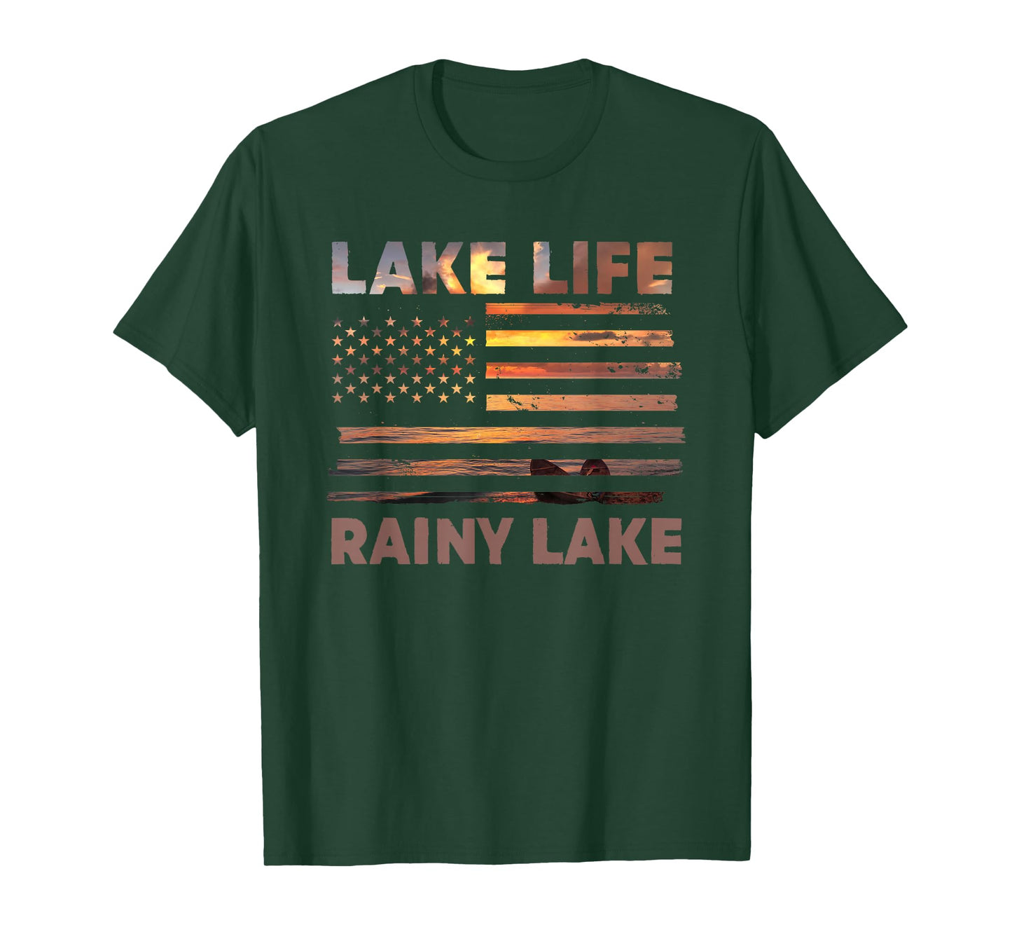 Lake Life Rainy Lake Scenic Outdoor Adventure T-Shirt