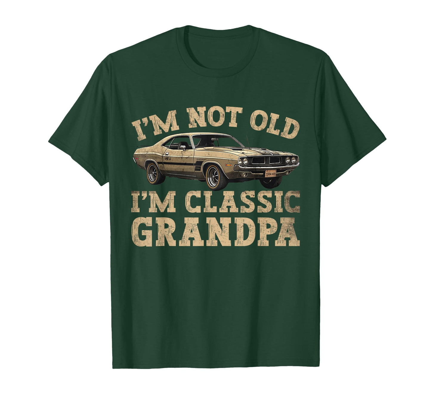 Funny Grandpa Classic Car Graphic for Grandpa on fathers day T-Shirt