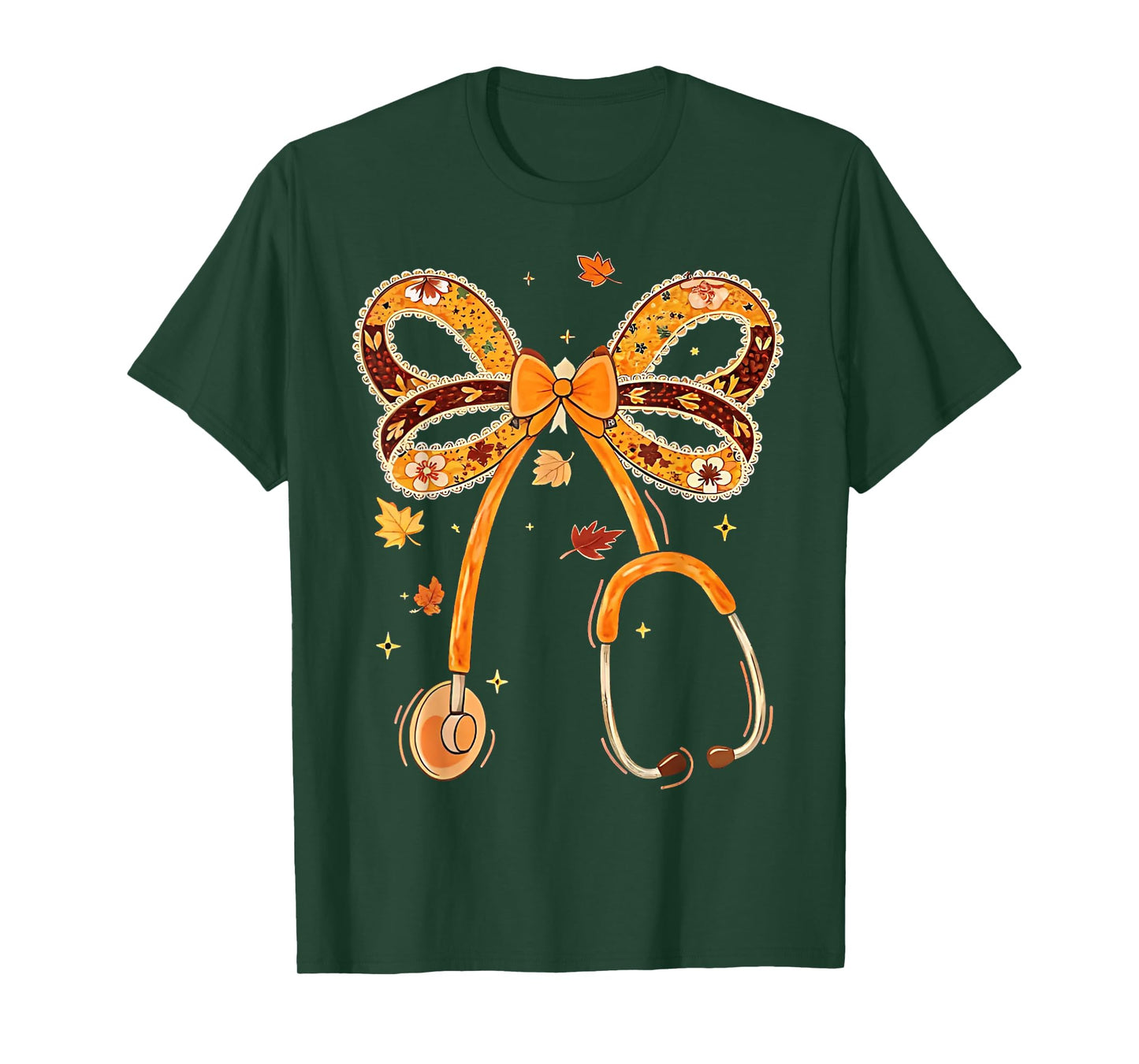 Retro Pumpkin Nurse Life Stethoscope Fall Autumn Funny Nurse T-Shirt