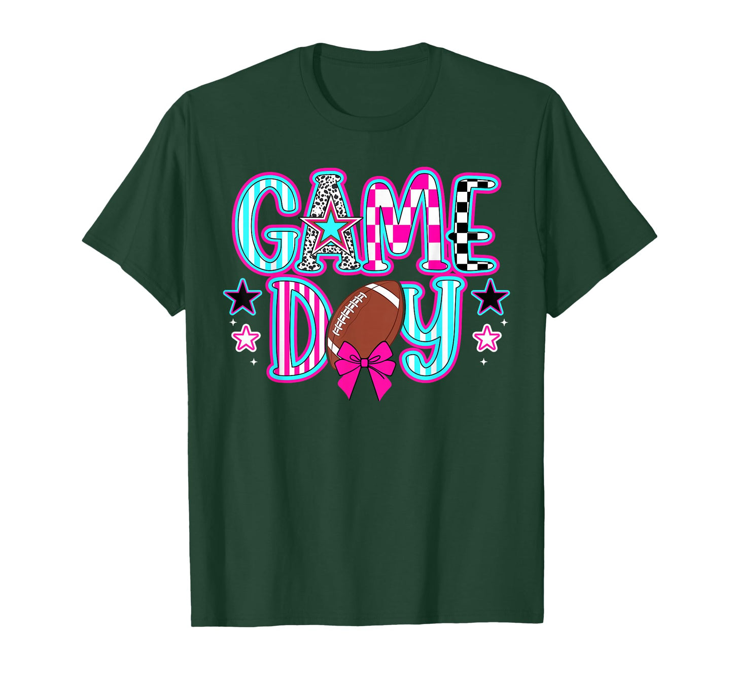 Game Day Coquette Football Game Day Football T-Shirt