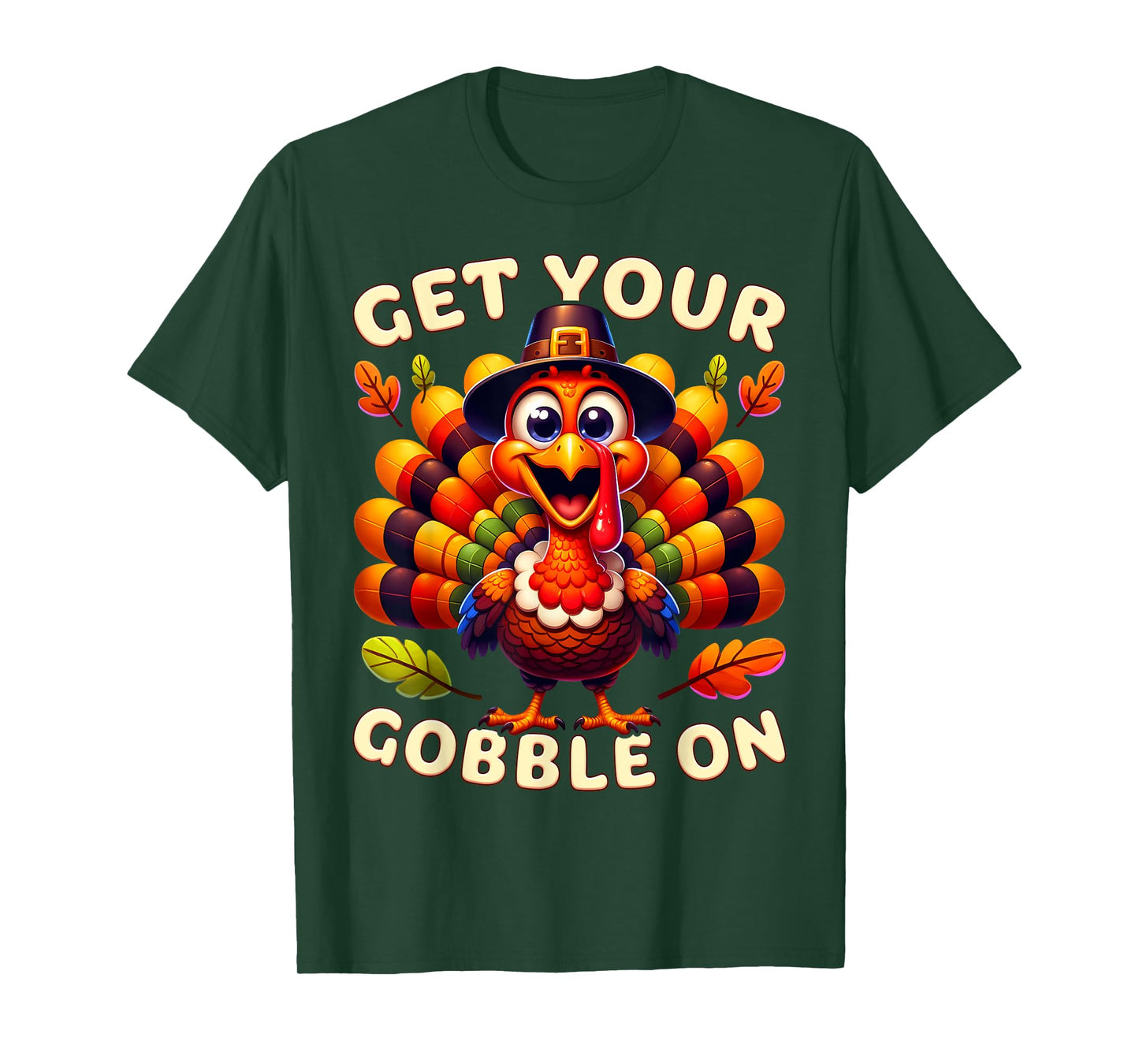 Thanksgiving Funny Pilgrim Turkey Get Your Gobble On T-Shirt