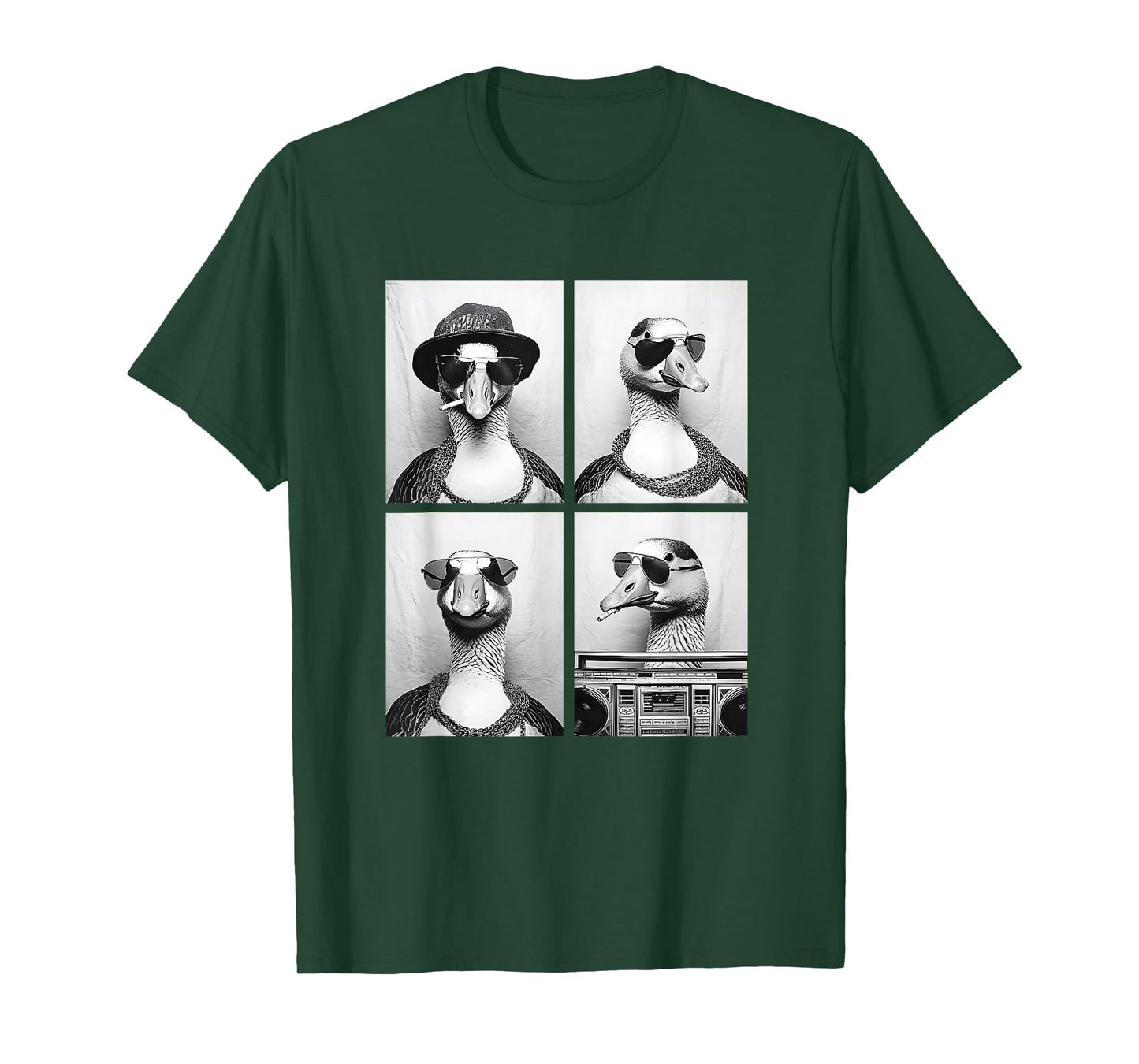 Funny Gangster Goose Hip Hop Street Urban Animals Geese Meme T-Shirt