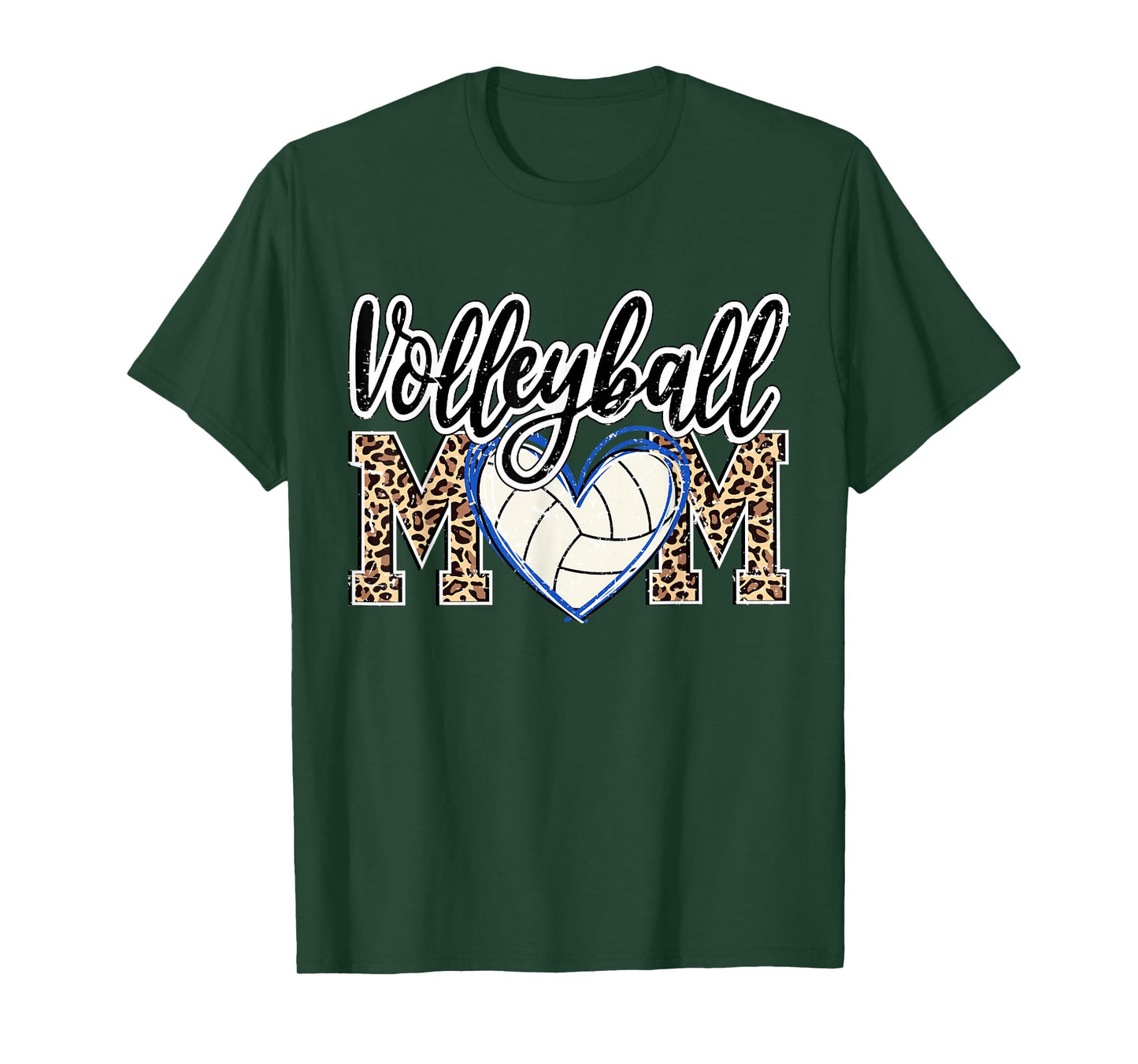 Funny Game Women Volleyball Leopard Ball Mom Mother's Day T-Shirt