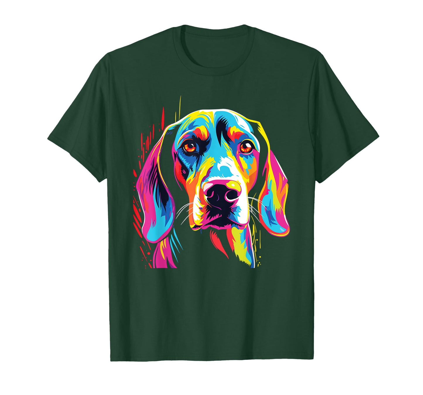 Watercolor Colorful Treeing Walker Coonhound Dog T-Shirt for Men Women Girls Kids