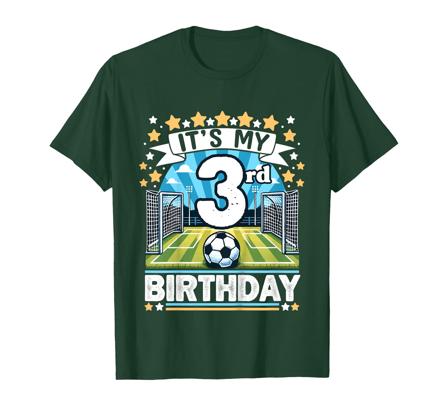 Kids It's My 3rd Birthday Soccer Football 3 Years Old Boy Player T-Shirt