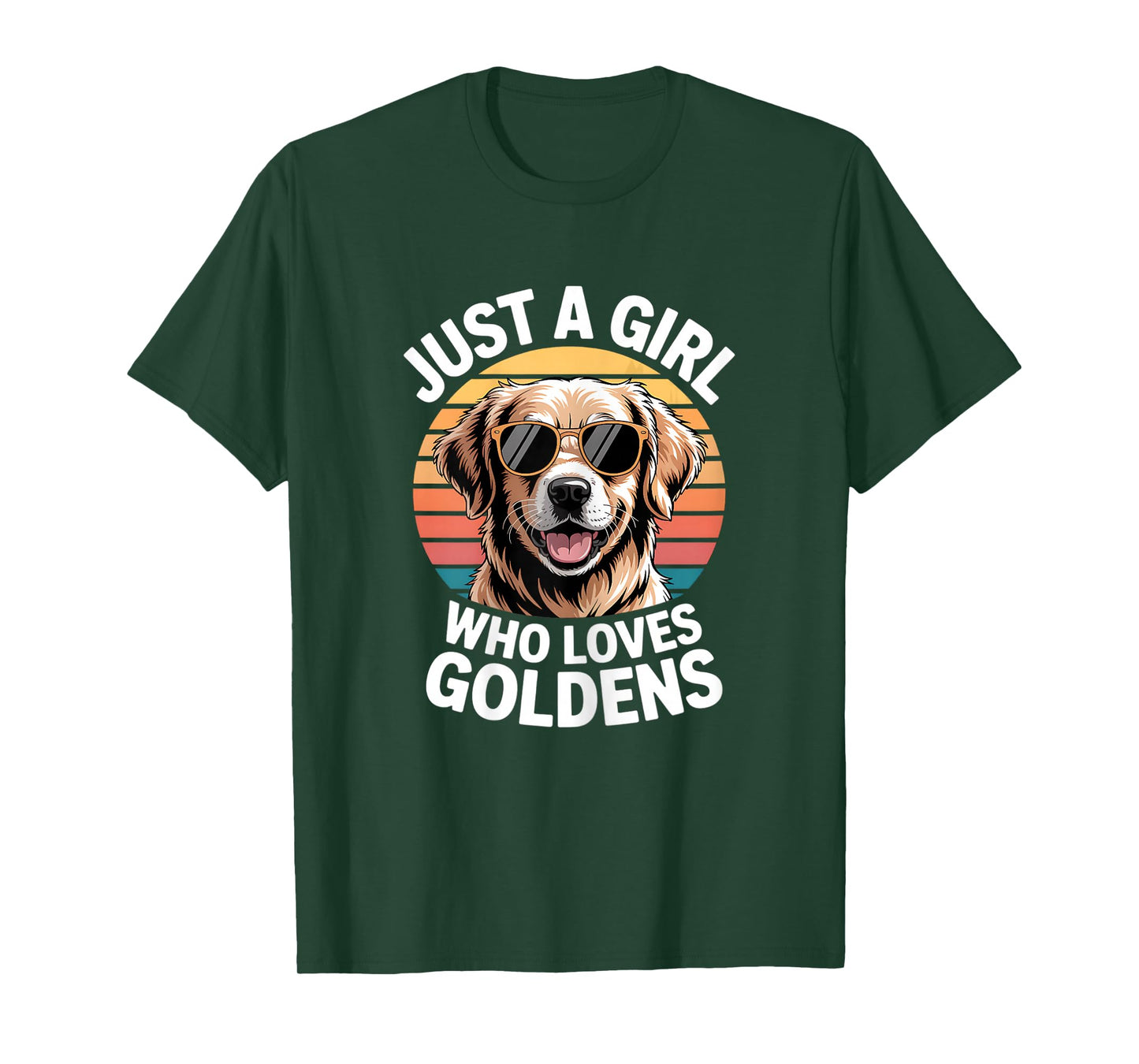 Just A Girl Who Loves Goldens Golden Retriever Cute Funny T-Shirt
