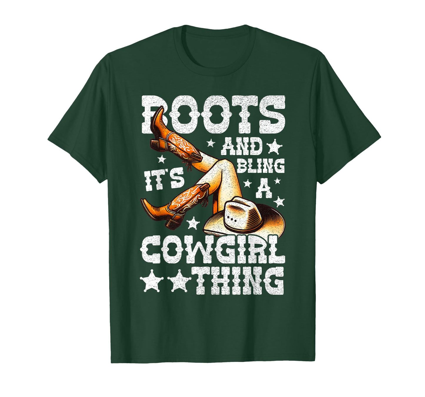 Boots and Bling its a Cowgirl Thing Cute Love Country Life T-Shirt