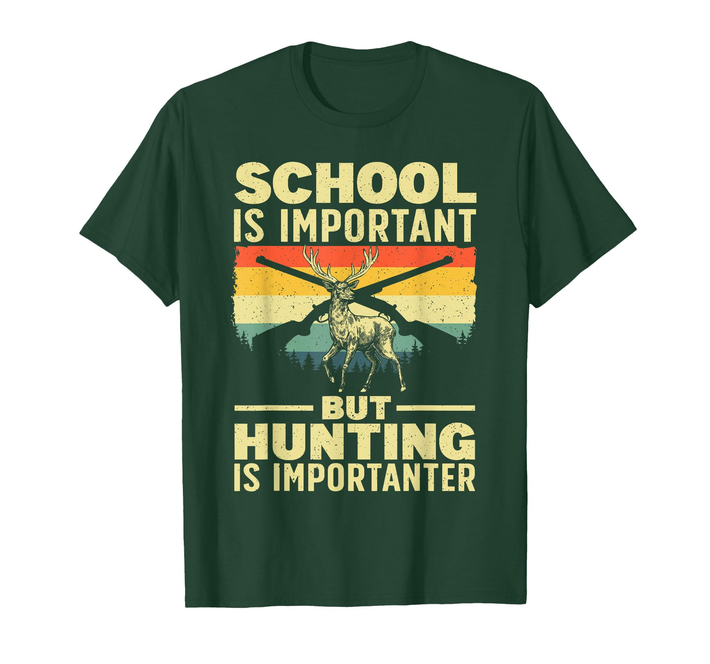 Deer Hunting Art For Kids Boys Wildlife Hunter Deer Hunting T-Shirt