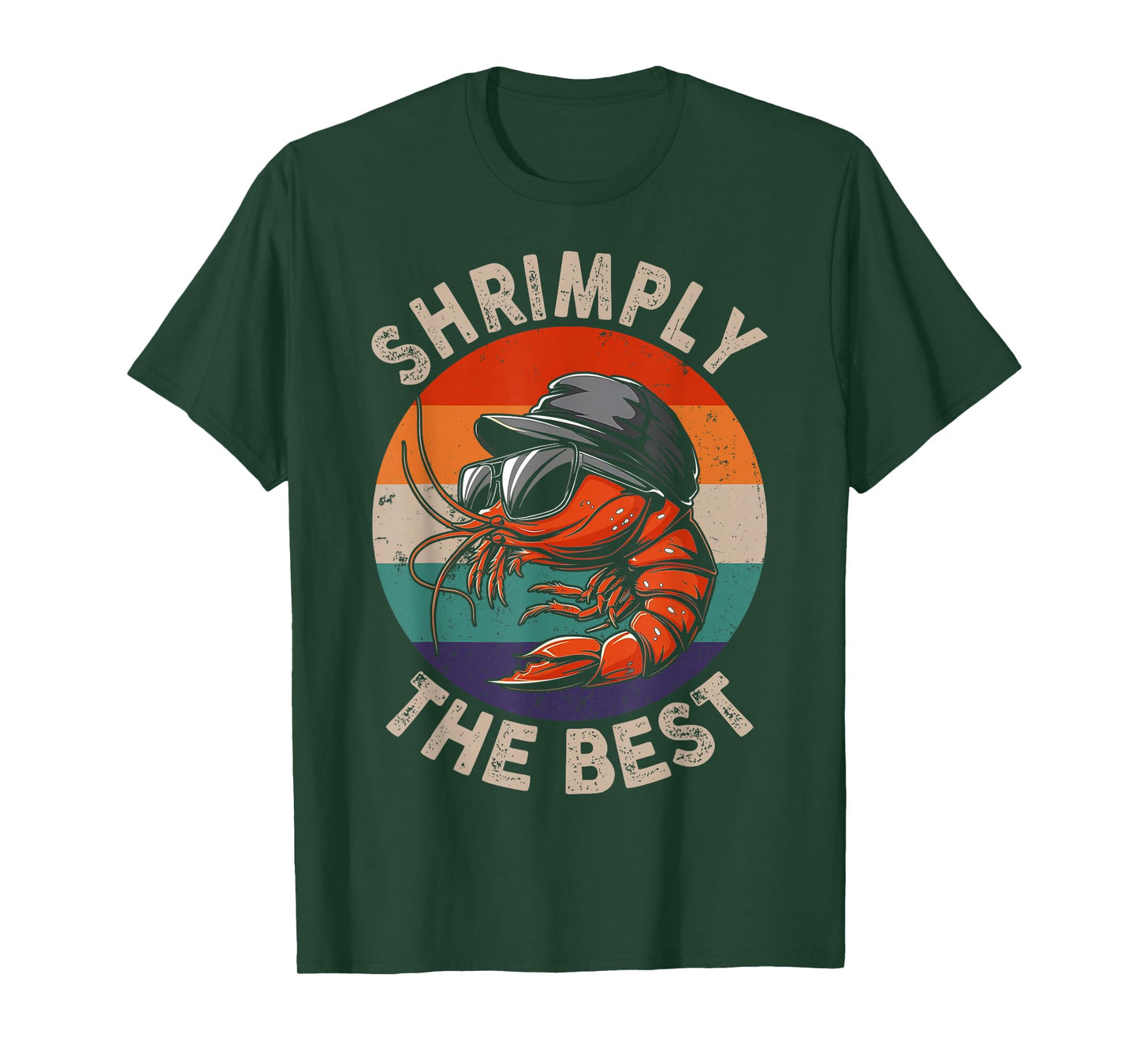 Shrimply The Best Funny Shrimp Catcher Shrimping Season T-Shirt